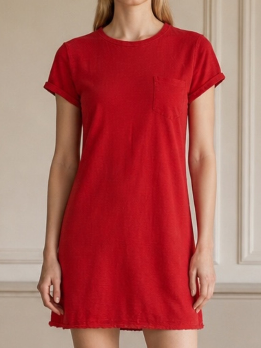 GAP Bold Red Knit Shirt Dress | S